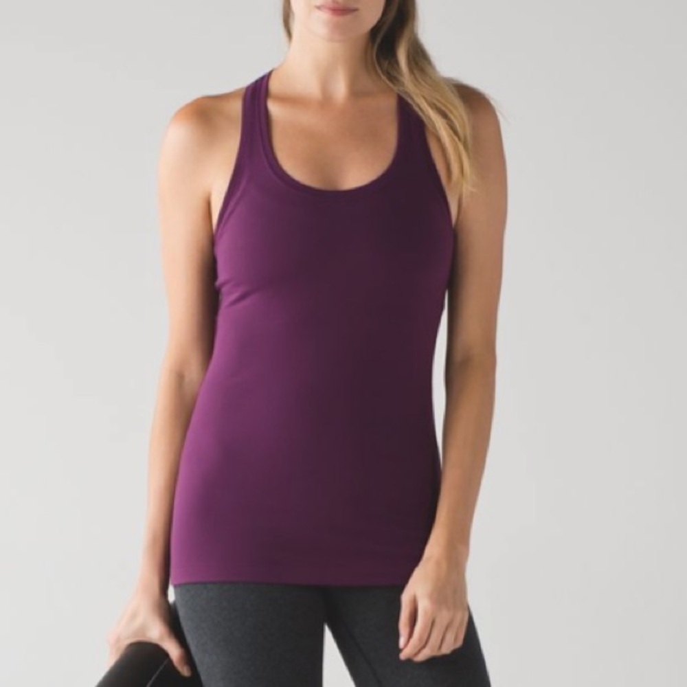 Lululemon cool racerback in dewberry purple sz 2